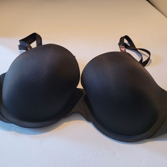 VICTORIA Secret PINK Black Full Coverage Size 32D Nwt Unused Padded push up Bra - Picture 1 of 8